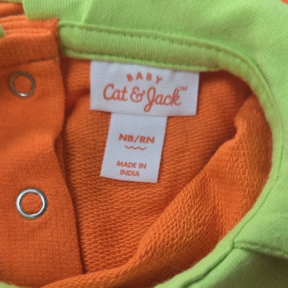 Infant Orange Pumpkin Halloween Bodysuit & Stripe Pants | Cat & Jack | Newborn